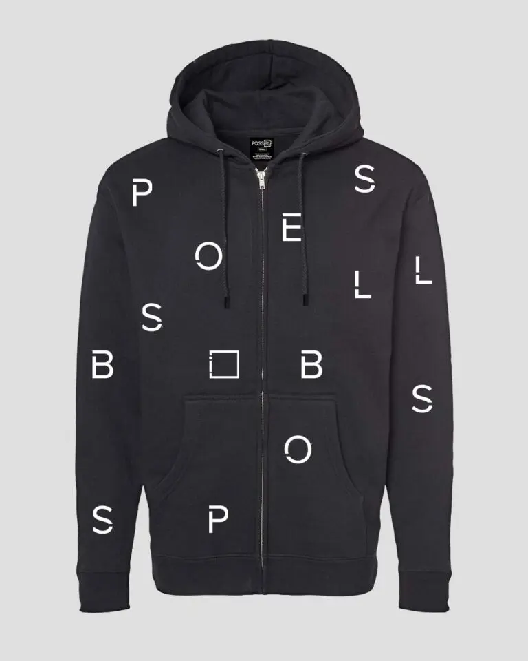 Full Zip Letter Hoodie