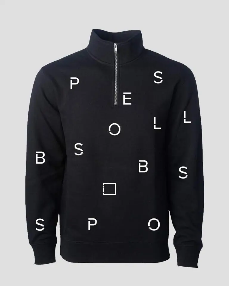 Quarter Zip Letter Pullover