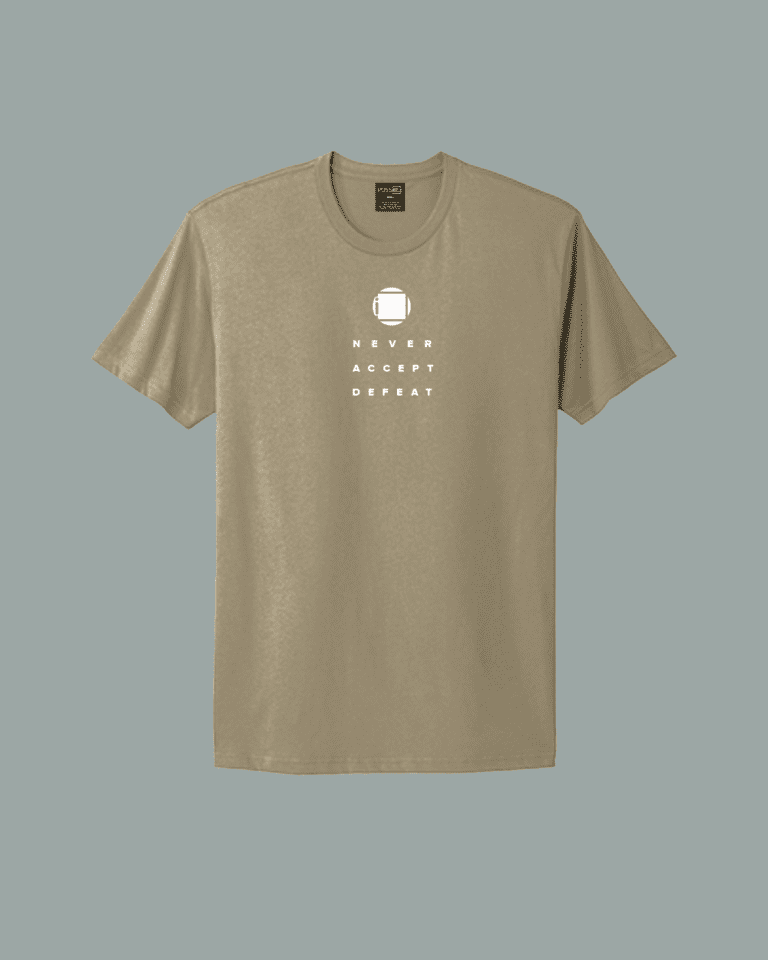 Never Accept Defeat Signature Tee